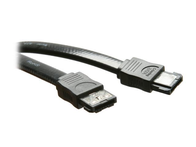 Nippon Labs ESATA-2M-BK 6.56 ft. ESATA Male to ESATA Male 6.56ft Cable – Black Color M-M 6.56 feet