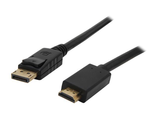 Nippon Labs DP-HDMI-6 6 ft. DisplayPort to HDMI Converter Cable Supporting VR / 3D / 4K, Black - DP to HDMI Adapter - (M/M)