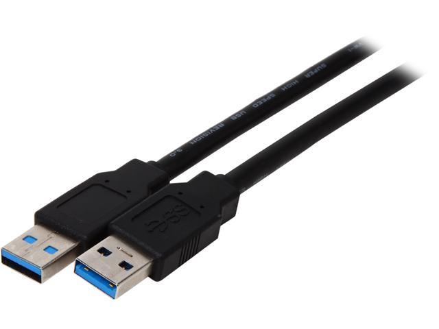 Nippon Labs USB3-3MM-BK 3 ft. Black USB 3.0 A Male to A Male Cable ...