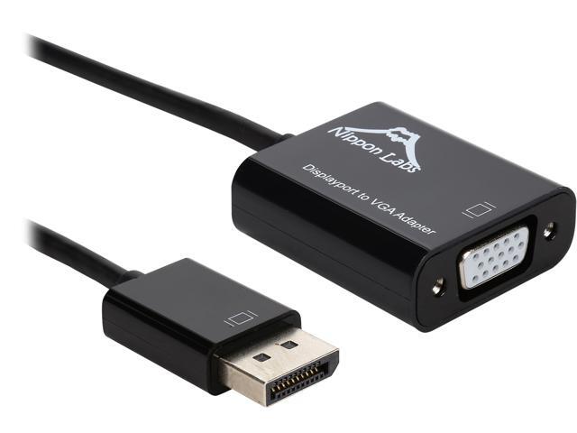 Nippon Labs AD-DP-VGA 6" DisplayPort to VGA, Gold-Plated DP to VGA ...