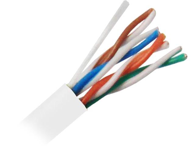 Nippon Labs CAT5E Outdoor Bulk Ethernet Cable, Solid Copper, UL Listed UTP CMX, 24 AWG, 1000' Outdoor UV Jacket Cables - Pull Box (UL/ETL) - 1000 ft. White