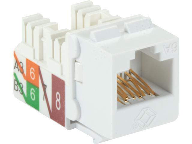 Black Box GigaTrue 2 CAT6A Keystone Jack - Unshielded, RJ45, White ...