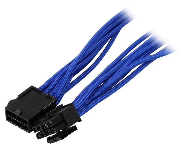 Phanteks PH-CB8P_BL 1.64 ft. (0.50m) 8 to 8 (4+4 )Pin M/B Extension Cable 500mm Length, Blue