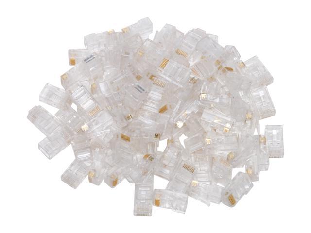 BYTECC Cat 6 Crystal Clear RJ-45 Tip/Connector, 100-Pack - Newegg.com