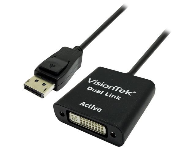 VisionTek 900639 DisplayPort to Dual Link DVI-D Active Adapter (M/F)