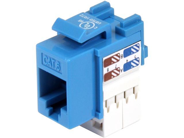 StarTech.com Cat 6 RJ45 Keystone Jack Blue - 110 Type - Newegg.com