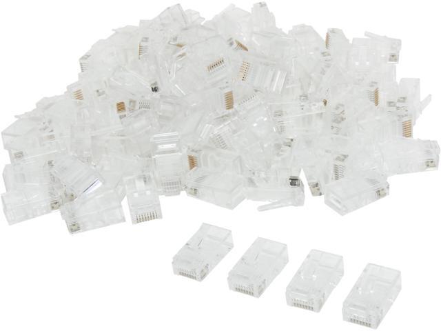 C2G/Cables To Go 01949 RJ45 Cat5 8 x 8 Modular Plug for Flat Stranded Cable (100 Pack)