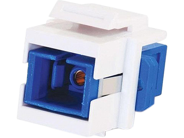 C2G Snap-In SC Fiber F/F Keystone Insert Module - White - Newegg.com