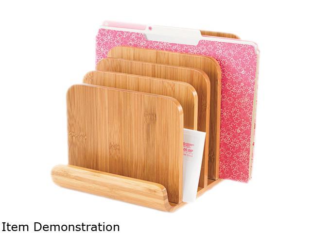 Bamboo Wood Organizer, Five Sections, 8 X 10 X 9, Natural