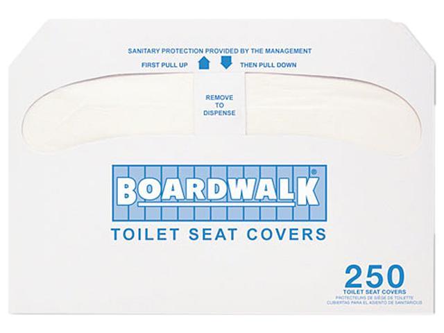 3-Pack Case of 20 Sleeves 250 Covers per Sleeve Boardwalk K5000 Premium Half-Fold Toilet Seat Covers 