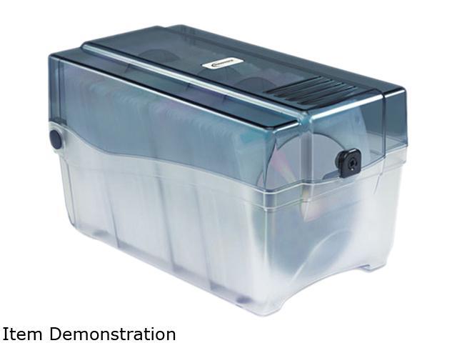 Cd/dvd Storage Case, Holds 150 Discs, Clear/smoke
