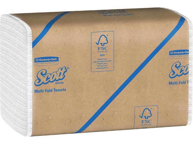9 1/5 x 9 2/5 White KLEENEX Multifold Paper Towels 16/Carton 150/Pack 