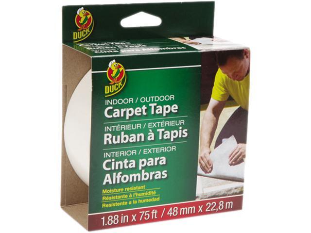 Duck Brand Indoor/Outdoor Fiberglass Double-Sided Carpet Tape: 1.88 in. x 75 ft. (White)