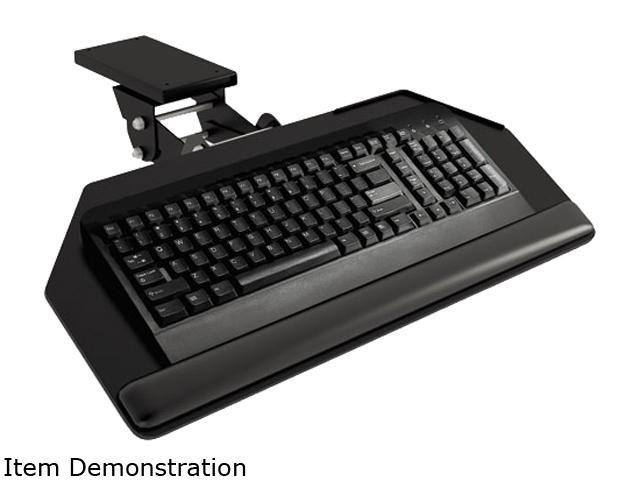 Articulating Arm With Keyboard Platform, 25w X 10-1/2d, Black