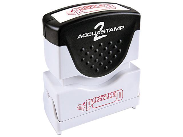 Accustamp2 Shutter Stamp With Microban, Red, Posted, 1 5/8 X 1/2