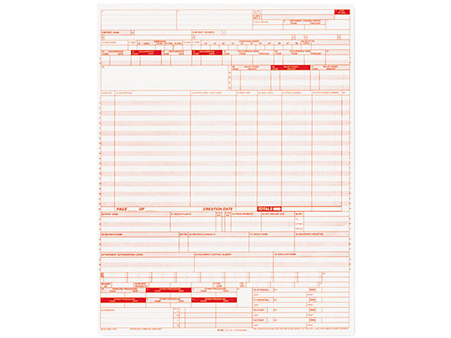 Ub04 Claim Forms, 8 1/2 X 11, 2500 Forms - Newegg.com