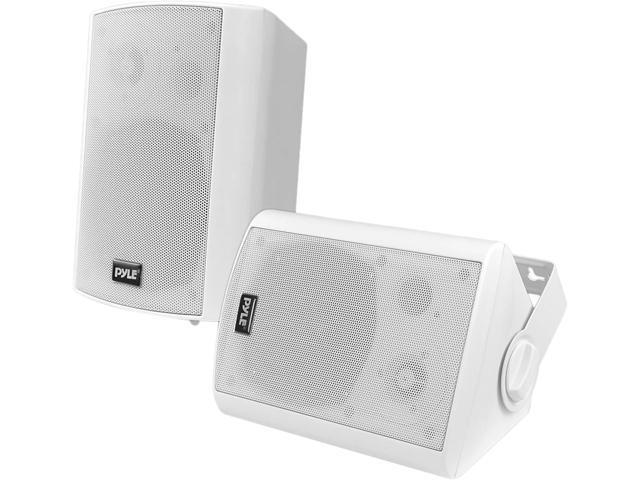2 Pair Pyle PDWR54BTW Bluetooth 600W Waterproof 5.25/" Powered Outdoor Speakers