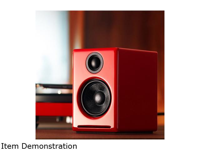 Audioengine A2+ Premium Powered Wireless Desktop Speakers - Pair (Red)