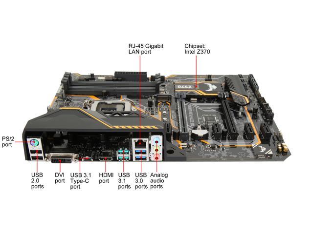 Used Very Good Asus Tuf Z370 Plus Gaming Lga 1151 300 Series Atx Intel Motherboard Newegg Com