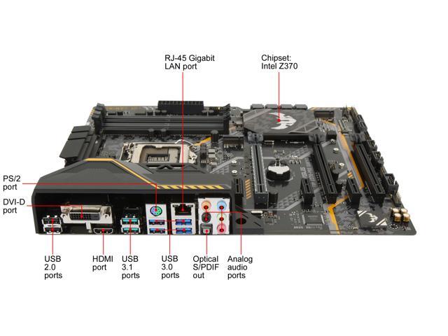 Used - Like New: ASUS TUF Z370-Pro Gaming LGA 1151 (300 Series) Intel Z370 HDMI SATA 6Gb/s 3.1 ATX Intel Motherboard Intel Motherboards - Newegg.com