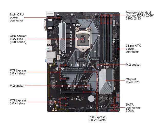 Used Like New Asus Prime H370 A Csm Lga 1151 300 Series Atx Intel Motherboard Newegg Com