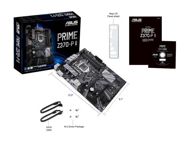 ASUS PRIME Z370-P II LGA 1151 (300 Series) Intel Z370 HDMI SATA 6Gb/s USB  3.1 ATX Intel Motherboard