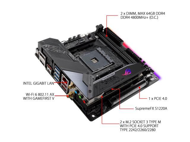 Asus Rog Strix X570 I Gaming Mini Itx Amd Motherboard Newegg Com