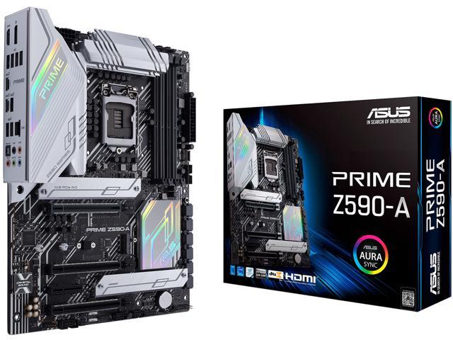ASUS Prime Z590-A LGA 1200 (Intel 11th/10th Gen) ATX Motherboard (14+2 DrMOS Power Stages, 3 x M.2, Intel 2.5Gb LAN, USB 3.2 Front Panel Type-C, Thunderbolt 4 Support, Aura Sync RGB Lighting)