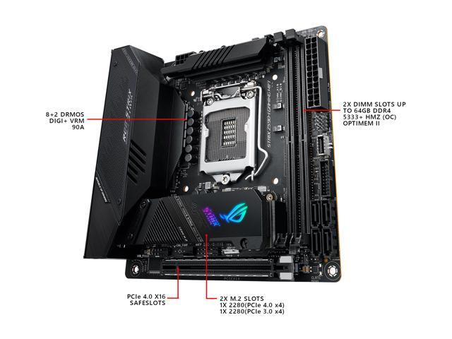 ASUS ROG STRIX Z590-I GAMING WIFI LGA 1200 Intel Z590 SATA 6Gb/s Mini ITX  Intel Motherboard