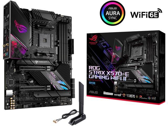 ASUS ROG Strix X570-E Gaming WIFI II AMD AM4 X570S ATX Gaming Motherboard  (PCIe 4.0, Passive PCH Heatsink, 12+4 Power Stages, WiFi 6E, 2.5 Gb LAN,