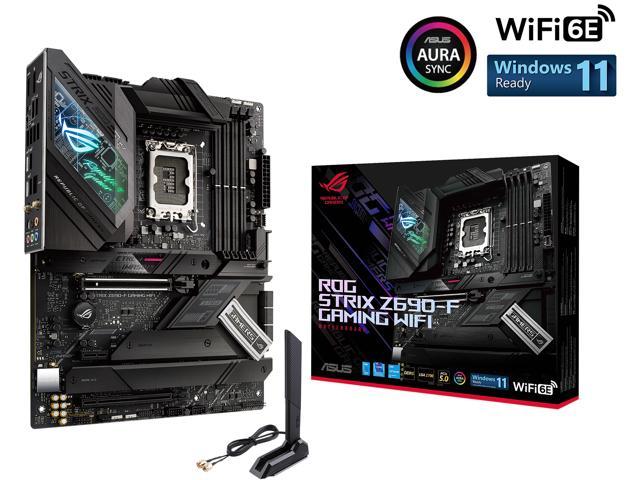 ASUS ROG Strix Z690-F Gaming WiFi 6E LGA 1700(Intel® 12th&13th Gen) ATX gaming motherboard(PCIe 5.0, DDR5,16+1 power stages,2.5 Gb LAN,Bluetooth v5.2,Thunderbolt 4,4xM.2/NVMe SSD and Front panel USB 3.2 Gen 2x2 Type-C connector)