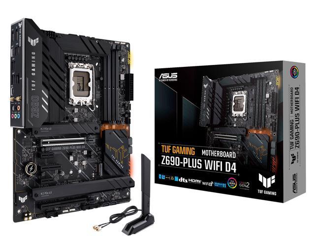 ASUS TUF Gaming Z690-Plus WiFi D4 LGA 1700(Intel®12th&13th Gen) ATX gaming motherboard(PCIe 5.0, DDR4,4xM.2/NVMe SSD,14+2 power stages,WiFi 6,Intel ® 2.5Gb LAN,front USB 3.2 Gen 2 Type-C®,Thunderbolt 4,Two-Way AI Noise Cancelation)