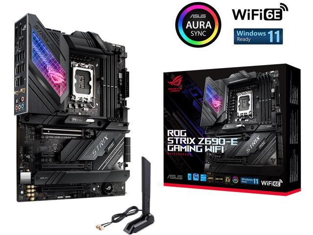 ASUS ROG Strix Z690-E Gaming WiFi 6E LGA 1700(Intel® 12th&13th Gen)ATX  gaming motherboard(PCIe 5.0, DDR5,18+1 ower stages,2.5 Gb LAN,Bluetooth