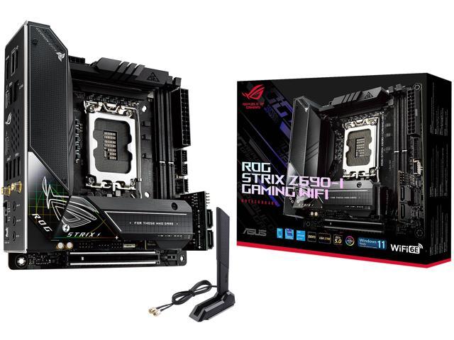 ASUS ROG Strix Z690-I Gaming WiFi 6E LGA 1700 (Intel® 12th&13th Gen)  mini-ITX gaming motherboard (PCIe 5.0,DDR5,10 layer PCB,10+1 power