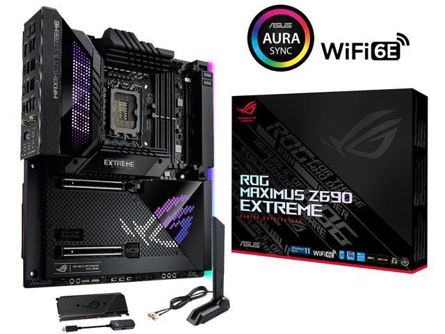 ASUS ROG Maximus Z690 Extreme (WiFi 6E) LGA 1700 (Intel 12th Gen) EATX Gaming Motherboard (PCIe 5.0, DDR5, 24+1 105A Power Stages, 5x M.2, 1x PCIe 5.0 M.2, 10Gb&2.5Gb LAN, 2x Thunderbolt 4 Onboard)