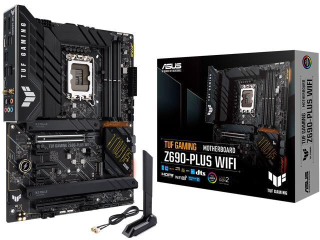 ASUS TUF Gaming Z690-Plus WiFi LGA 1700(Intel®12th&13th Gen) ATX gaming motherboard(PCIe 5.0, DDR5,4xM.2/NVMe SSD,14+2 power stages,WiFi 6,Intel ® 2.5Gb LAN,front USB 3.2 Gen 2 Type-C®,Thunderbolt 4,Two-Way AI Noise Cancelation)