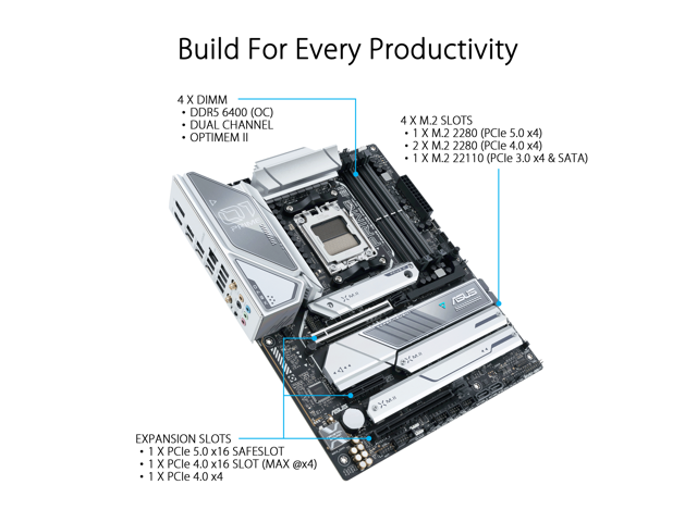 ASUS Prime X670E-PRO WIFI 6E Socket AM5 (LGA 1718) Ryzen 7000 ATX