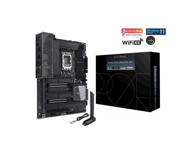 ASUS ProArt Z790-Creator WiFi 6E LGA 1700 (Intel 12th&13th Gen) ATX Content Creator Motherboard (PCIe 5.0, DDR5, 2x Thunderbolt 4 Type-C, 10G&2.5G LAN, 4xM.2/NVMe, Front Panel USB 3.2 Gen2x2 Type-C Ports with 60W Fast Charging Support)