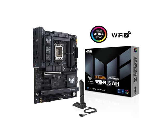 ASUSTUFGAMINGZ890-PLUSWIFIZ890LGA1851ATXmotherboard,Intel®Core™UltraSeries2Ready,AdvancedAIPC-ready,16+1+2+1stages,DDR5,PCIe®5.0,Thunderbolt™4Type-C®,4xM.2,Wi-Fi7,2.5Gb