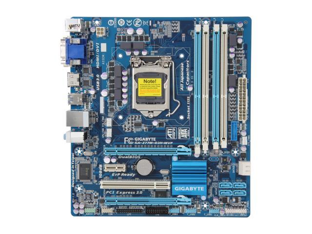 GIGABYTE GA-Z77M-D3H-MVP LGA 1155 Micro ATX Intel Motherboard - Newegg.com