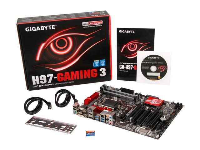 GIGABYTE G1 Gaming GA-H97-Gaming 3 LGA 1150 Intel H97 HDMI SATA 6Gb/s USB  3.0 ATX Intel Motherboard