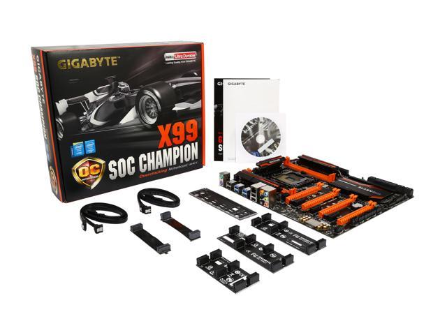 Gigabyte Ga X Soc Champion Lga V Extended Atx Intel Motherboard Newegg Com