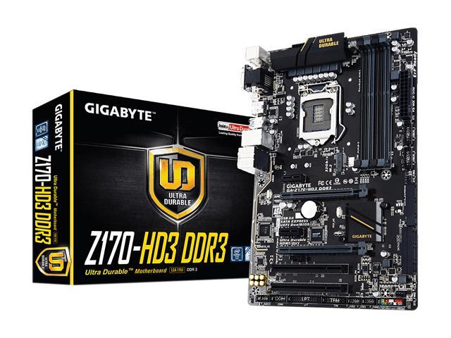 GIGABYTE GA-Z170-HD3 DDR3 (rev. 1.0) LGA 1151 ATX Intel