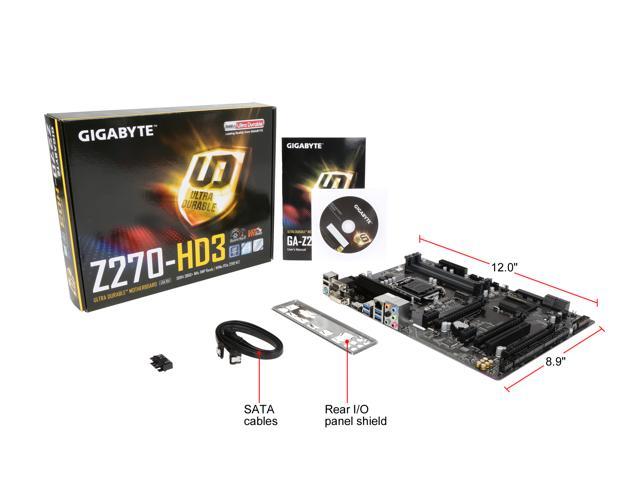GIGABYTE GA-Z270-HD3 (rev. 1.0) LGA 1151 ATX Motherboards - Intel 