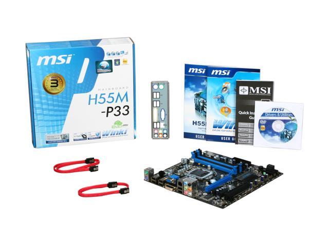MSI Micro-ATXマザーボード H55M-P33