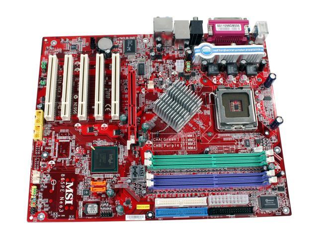 MSI 865PE Neo3-F LGA 775 ATX Intel Motherboard - Newegg.com