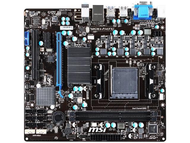 MSI 760GMA-P34 (FX) Desktop Motherboard - Intel 760G Chipset - Socket AM3+
