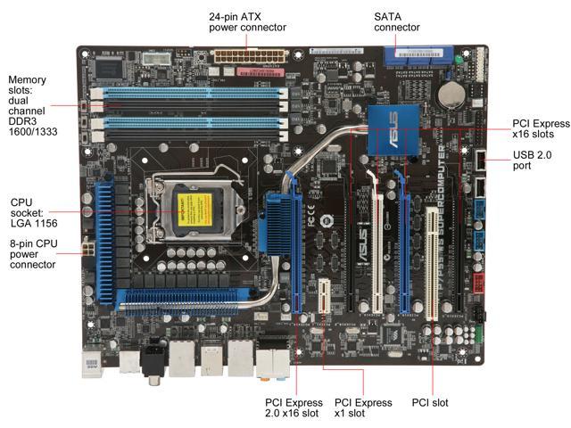 ASUS P7P55 WS SuperComputer with NF200 LGA 1156 Intel P55 ATX Intel  Motherboard