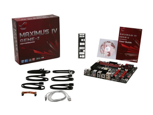 ASUS Maximus IV Gene-Z LGA 1155 Intel Z68 HDMI SATA 6Gb/s USB 3.0 Micro ATX  Intel Motherboard