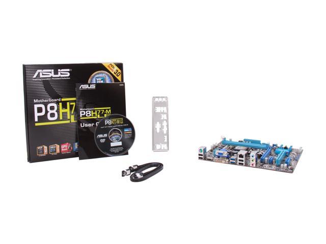 ASUS P8H77-M LE LGA 1155 Intel H77 HDMI SATA 6Gb/s USB 3.0 uATX Intel  Motherboard with UEFI BIOS
